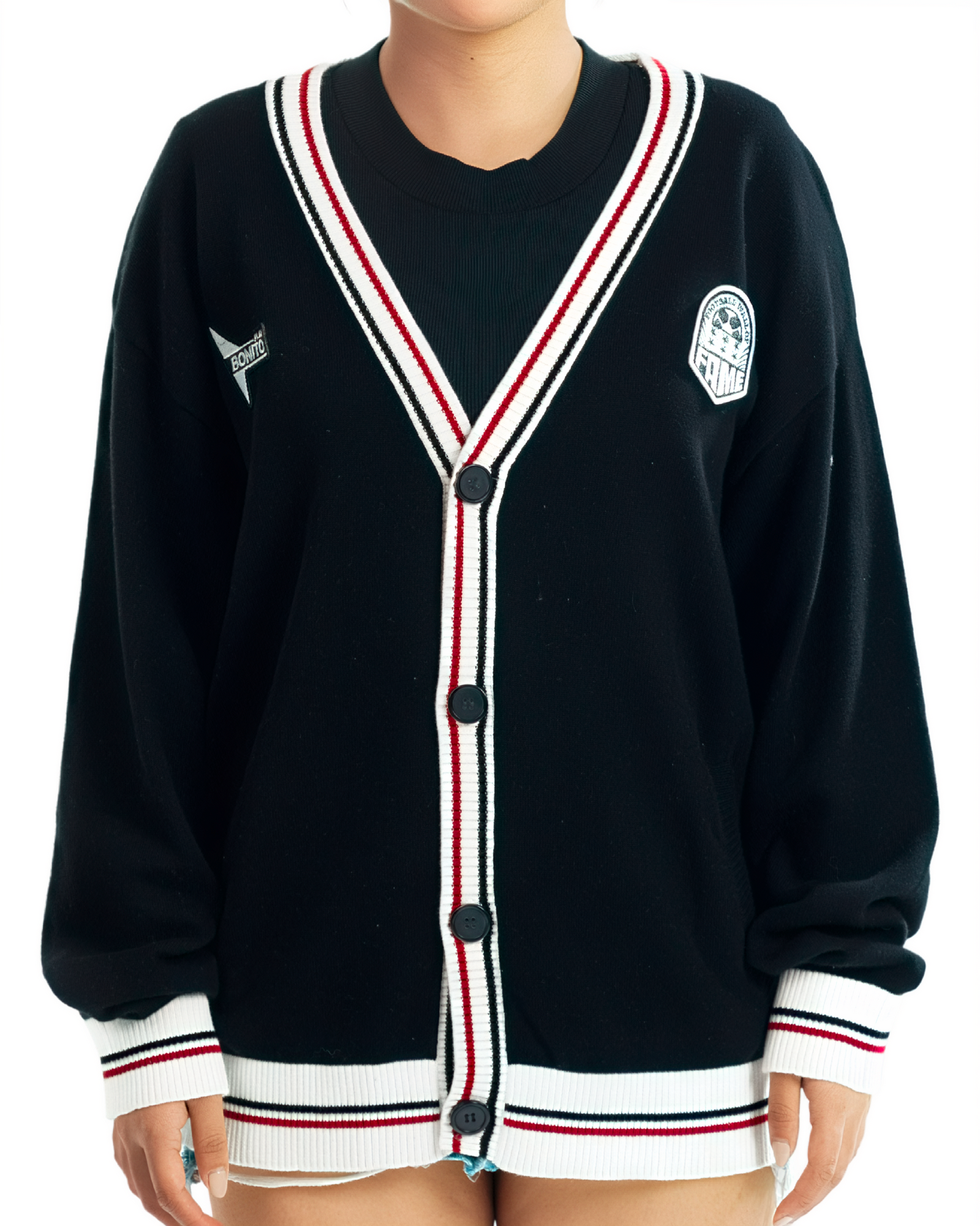 Play Bonito Knit Cardigan - Black