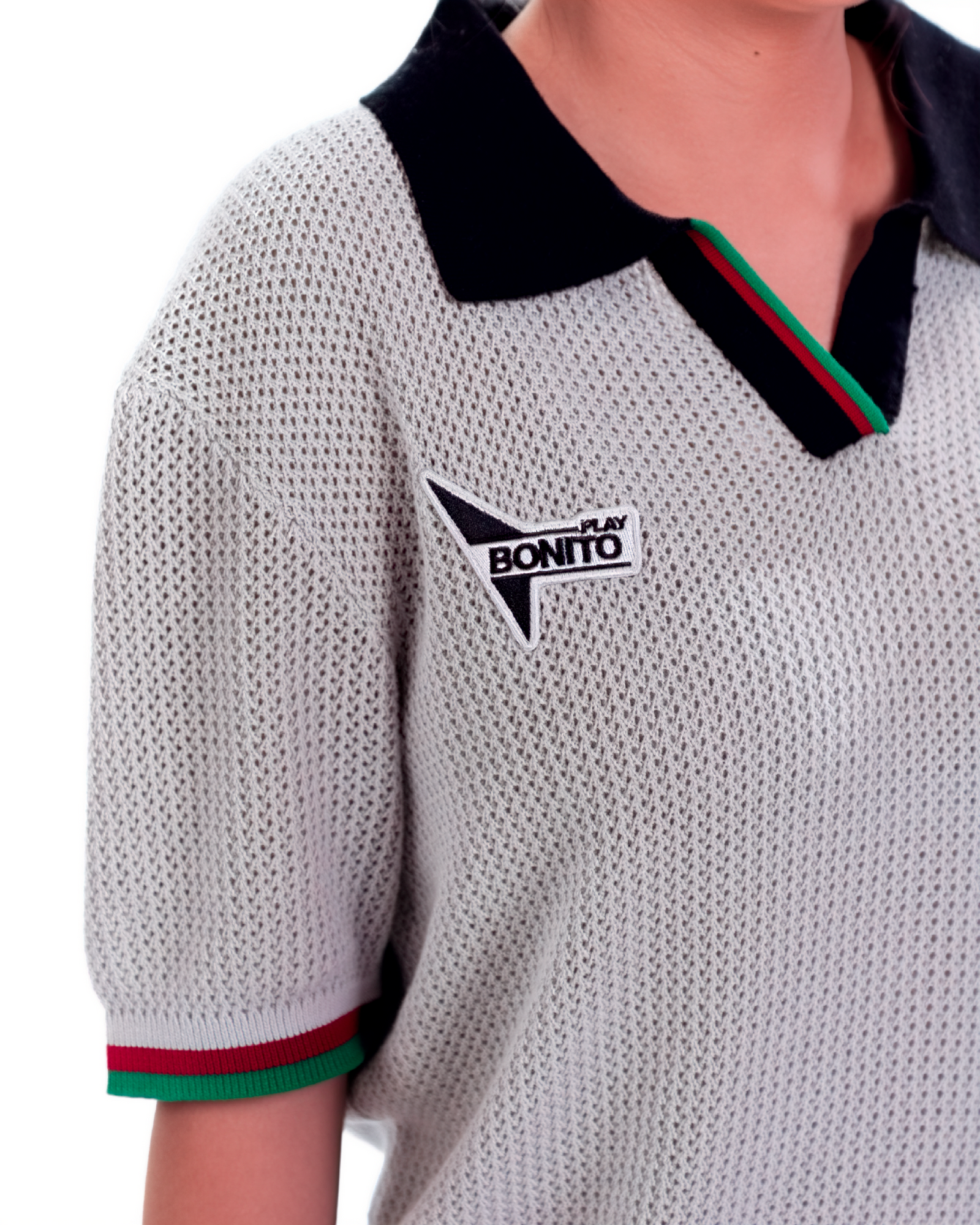 Play Bonito Knit Polo - Charcoal