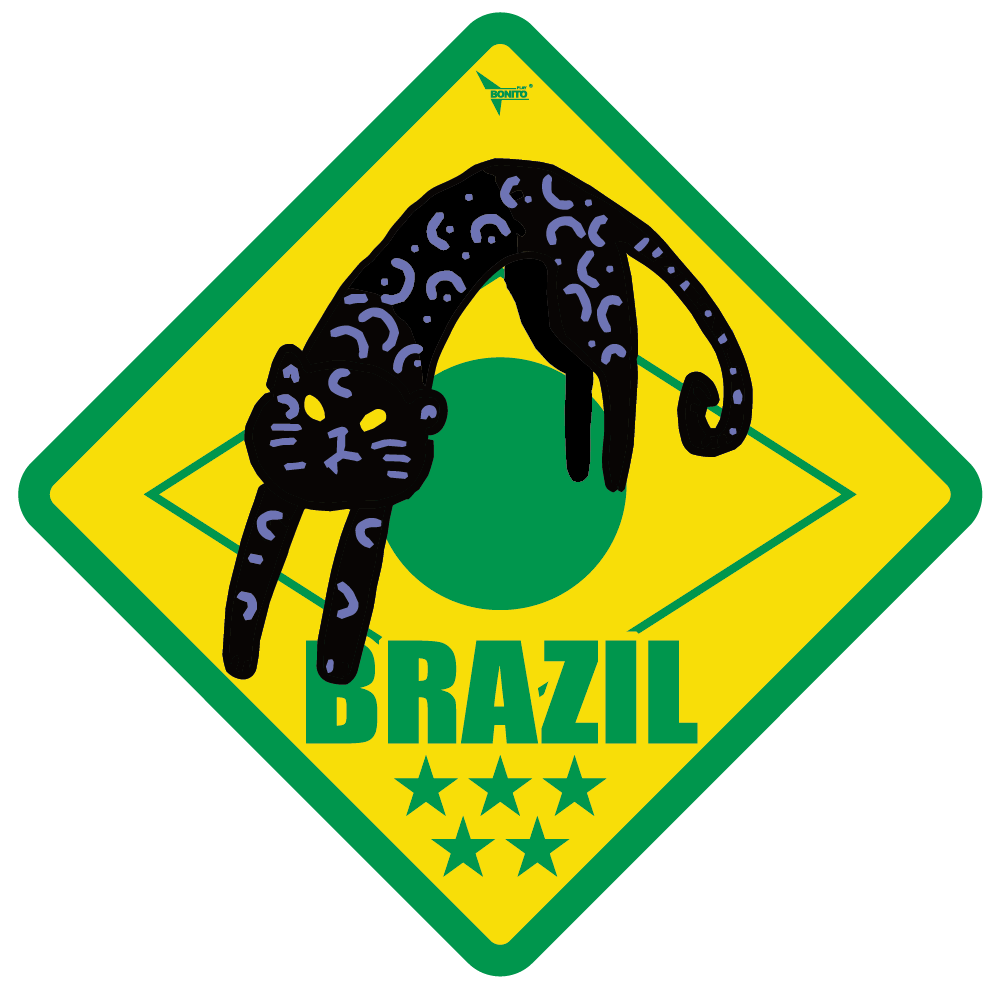 World Cup Rhombus Car Stickers - Brazil
