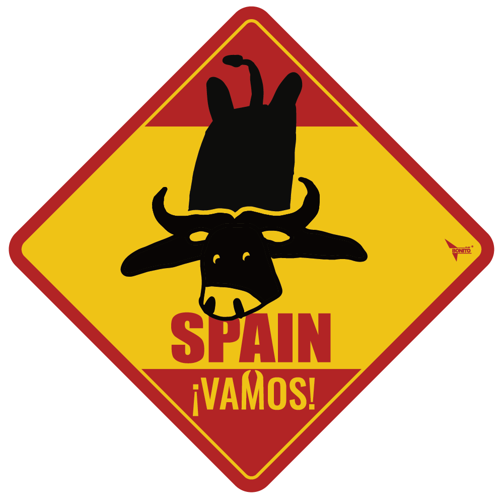 World Cup Rhombus Car Stickers - Spain