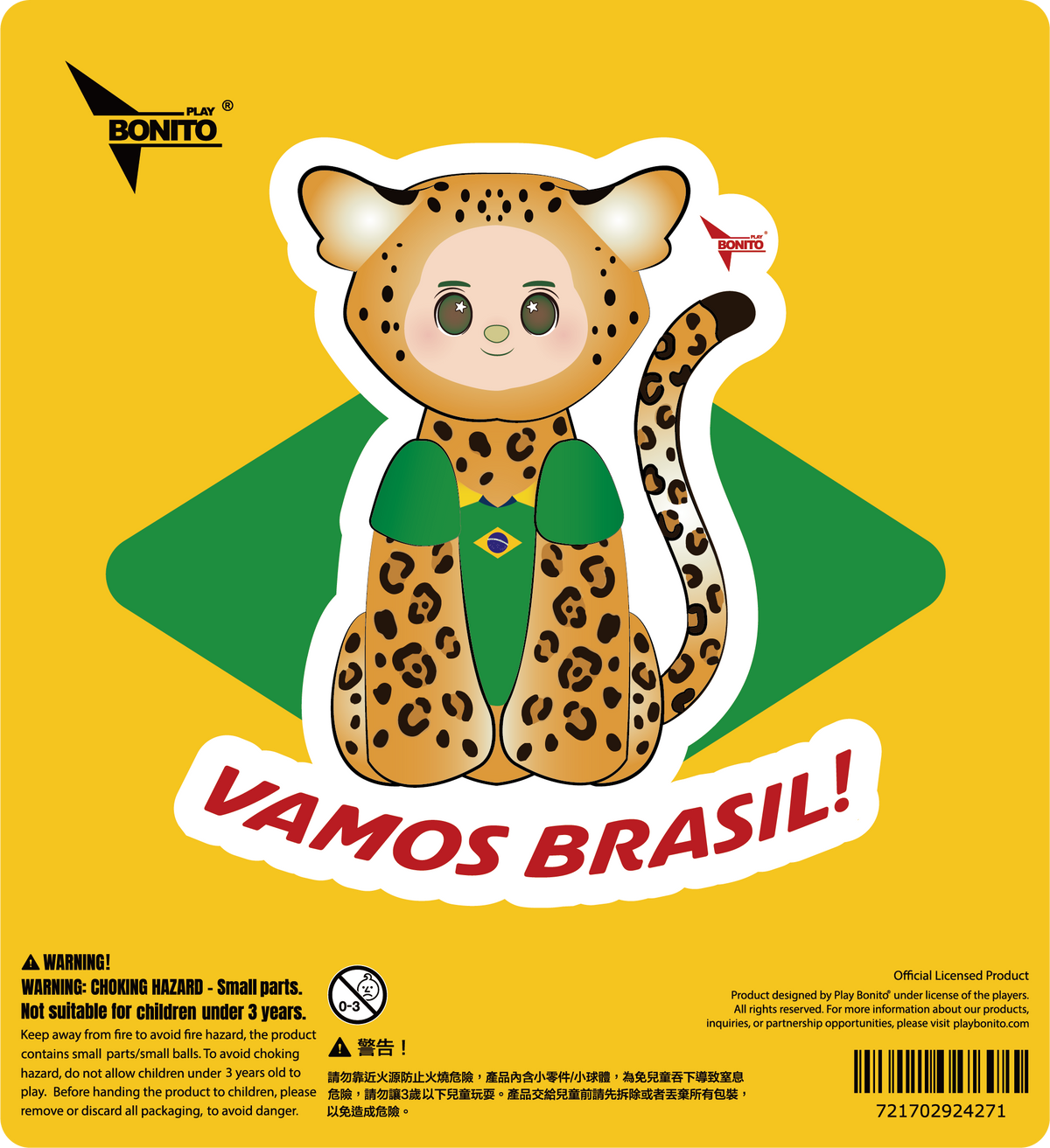 Mascot Car Stickers - Brazil