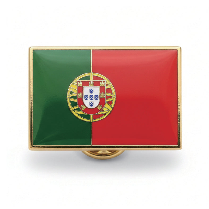 World Cup Flag Metal Badge - Portugal