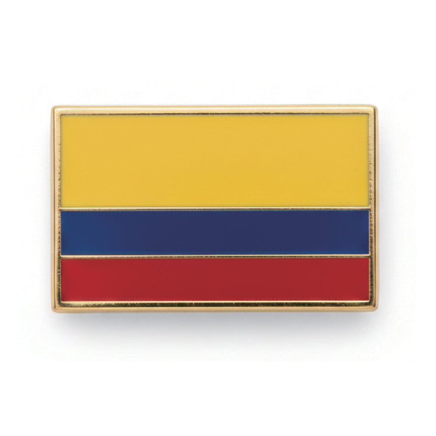 World Cup Flag Metal Badge - Colombia